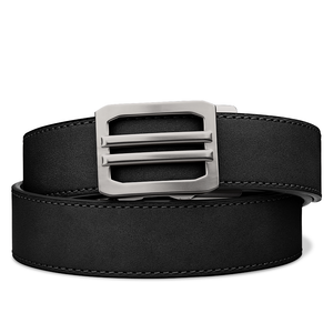 X SERIES BUCKLE  | BLACK BUFFALO LEATHER GUN BELT 1.5"