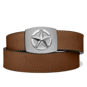 STAR BUCKLE | BUFFALO LEATHER GUN BELT 1.5"