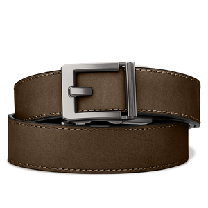 X SERIES BUCKLE  | COFFEE BUFFALO LEATHER GUN BELT 1.5"