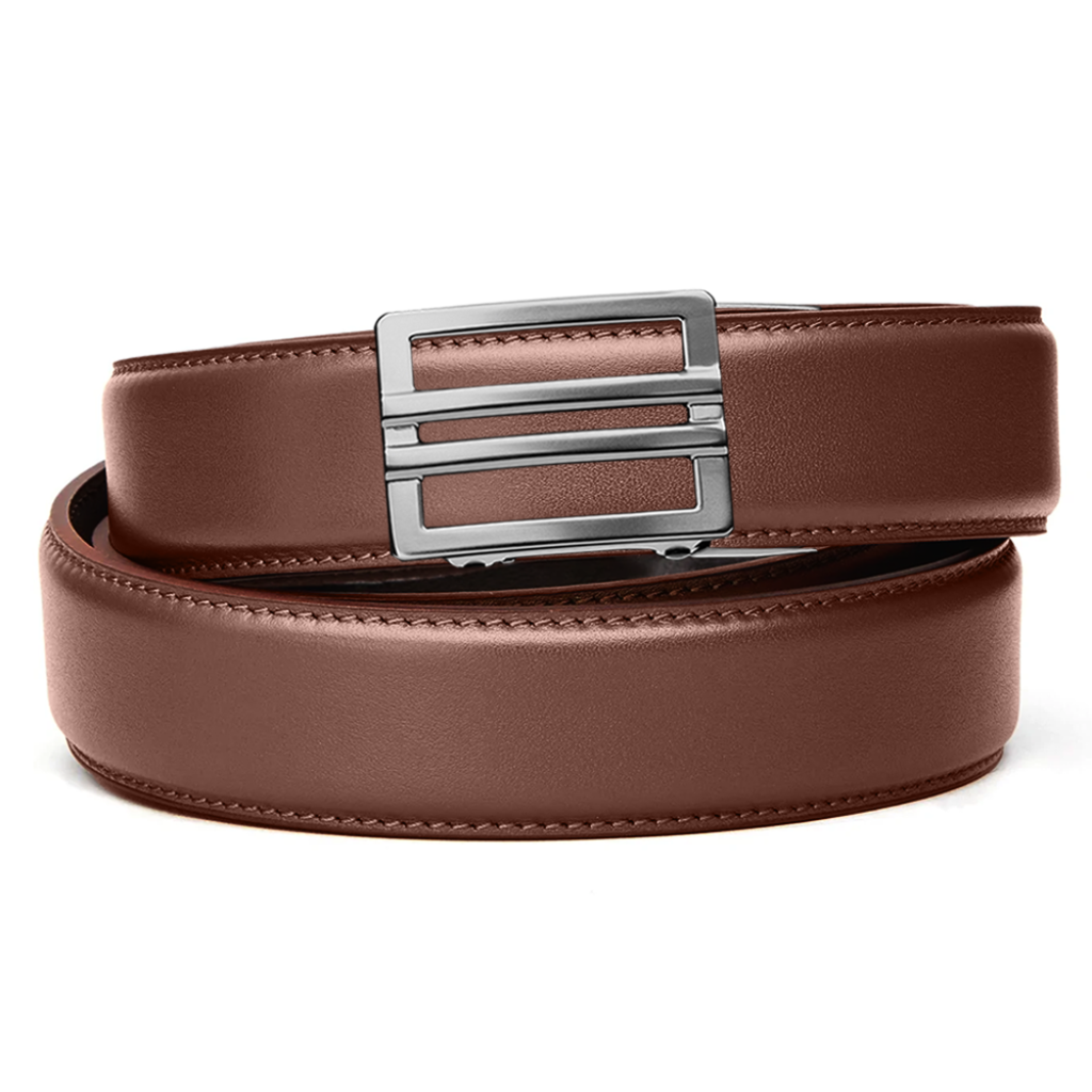 Kore Essentials Brown Leather Gun Belt Micro-adjustable EDC