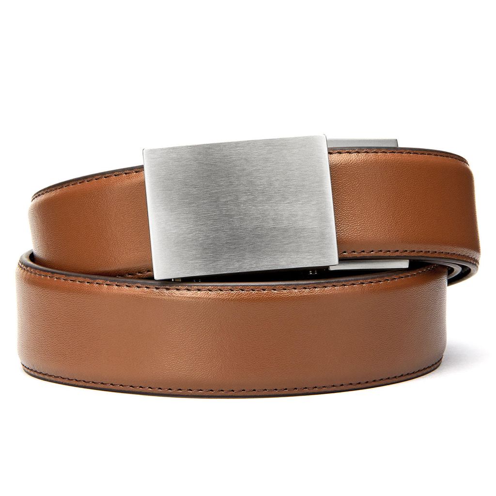 X SERIES BUCKLE | TAN LEATHER GUN BELT 1.5