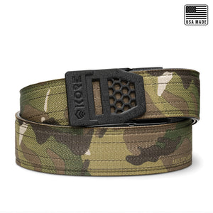 X6 BLACK BUCKLE | USA MADE MULTICAM TACTICAL NYLON GUN BELT