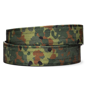 Kore Essentials Flecktarn Gun Belts (1.5") with our Reinforced Power-Core center for support and durability. Hidden track gives you 40 micro sizing positions to choose from. Use with any of our X-series gun buckles. (belt only)
