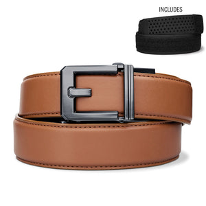 EXECUTIVE PROTECTION TAN LEATHER BELT 1.5": COMPLETE KIT