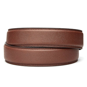 BROWN PEBBLE GRAIN CLASSIC LEATHER BELT 1.37" [STRAP ONLY]