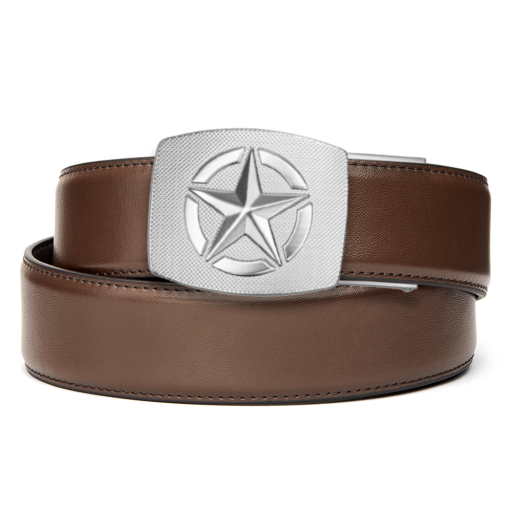 STAR BUCKLE BROWN LEATHER GUN BELT Kore Essentials