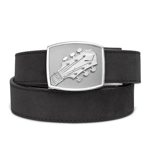 Kore Essentials-GUITAR BUCKLE | BLACK BUFFALO LEATHER GUN BELT-Gun Belts