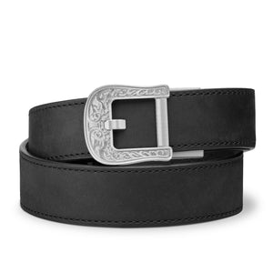 Kore Essentials-RODEO BUCKLE | BLACK BUFFALO LEATHER GUN BELT-Gun Belts