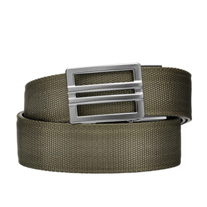 Kore Essentials X1 Gunmetal Buckle with Ranger Green Tactical Nylon 1.5" Ratcheting Gun Belt